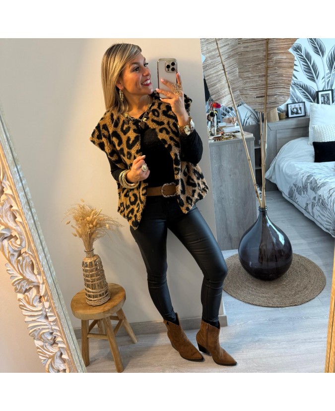 GILET ANOUAR - LÉOPARD