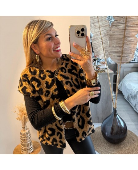 GILET ANOUAR - LÉOPARD