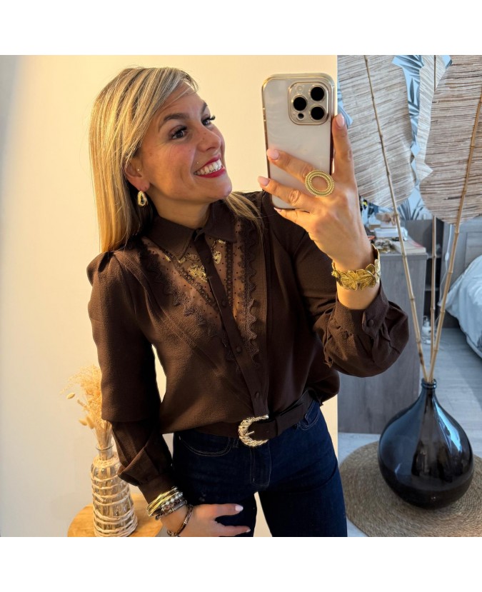 CHEMISE CHANTAL - CHOCOLAT