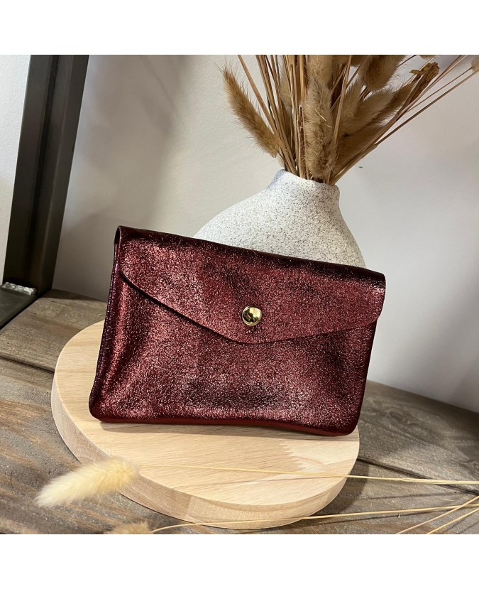 PORTE MONNAIE LIZ - BORDEAUX