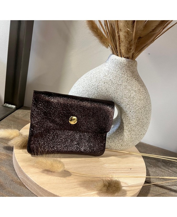 PORTE MONNAIE MINI LIZ - CHOCO