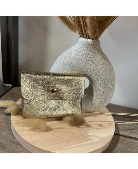 PORTE MONNAIE MINI LIZ - DORÉ