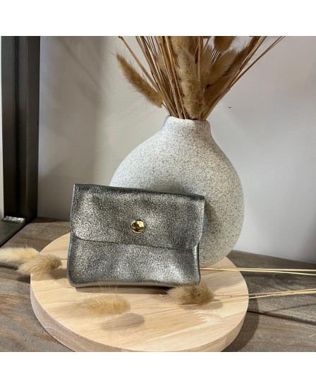 PORTE MONNAIE MINI LIZ - ARGENT