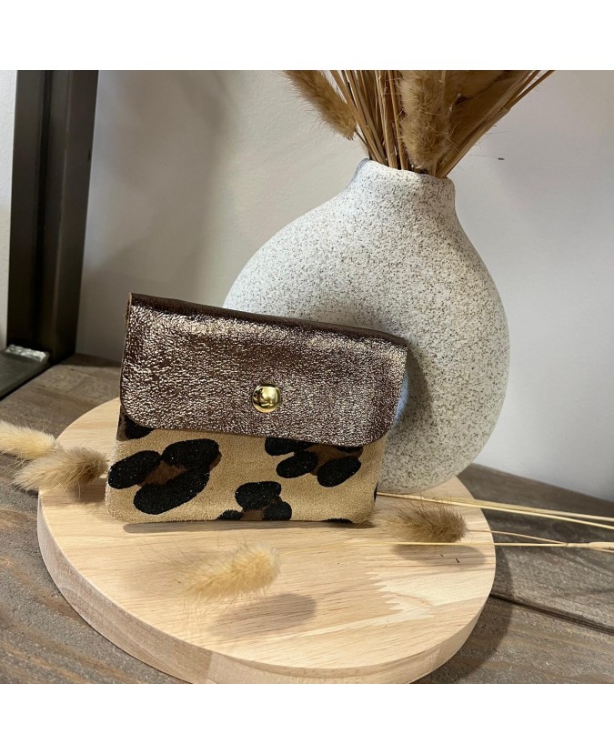 PORTE MONNAIE MINI LIZ - LÉOPARD