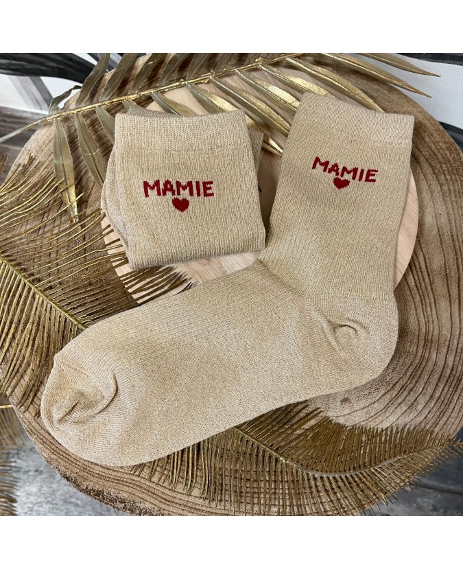 CHAUSSETTES MAMIE - BEIGE