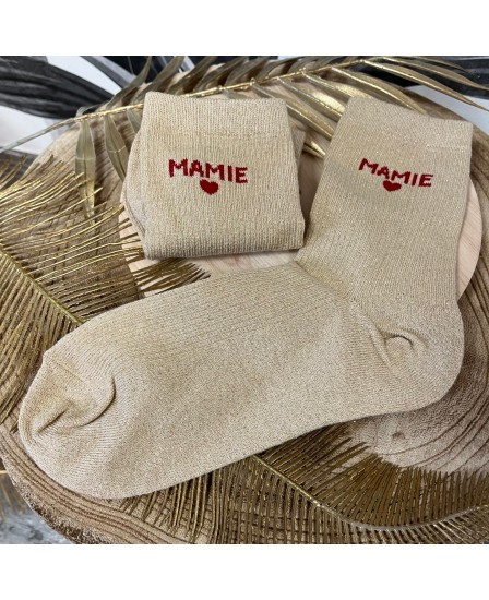 CHAUSSETTES MAMIE - BEIGE