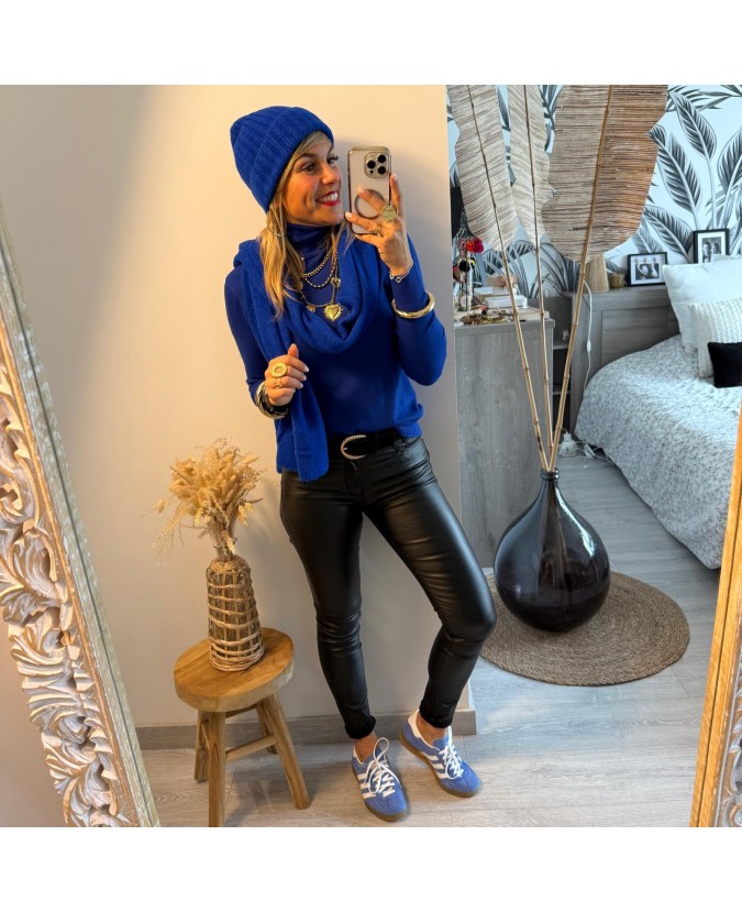 BONNET-ÉCHARPE - BLEU ROI