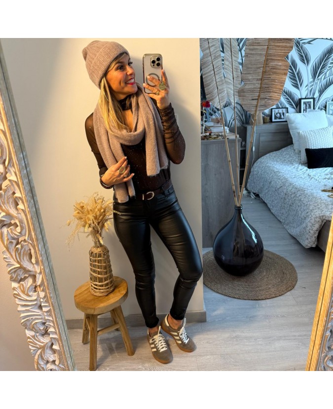 BONNET-ÉCHARPE - TAUPE