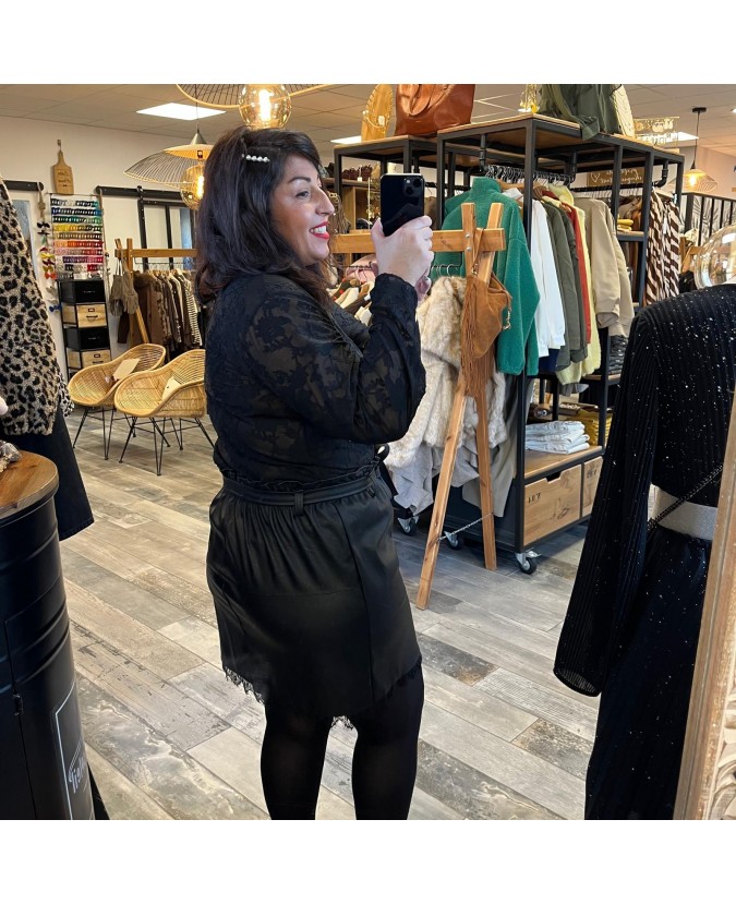 JUPE URSULA PULPEUSE - NOIR