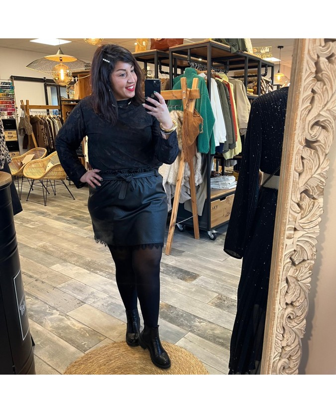 JUPE URSULA PULPEUSE - NOIR