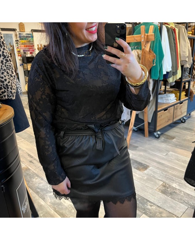 JUPE URSULA PULPEUSE - NOIR