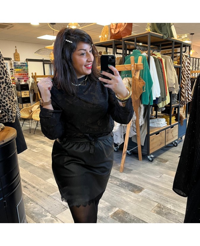 JUPE URSULA PULPEUSE - NOIR