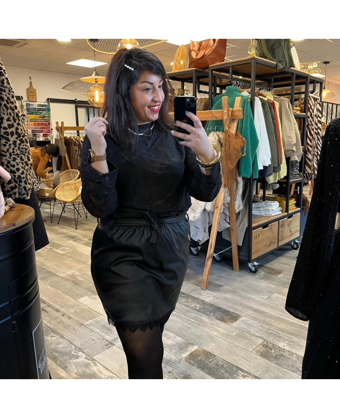 JUPE URSULA PULPEUSE - NOIR