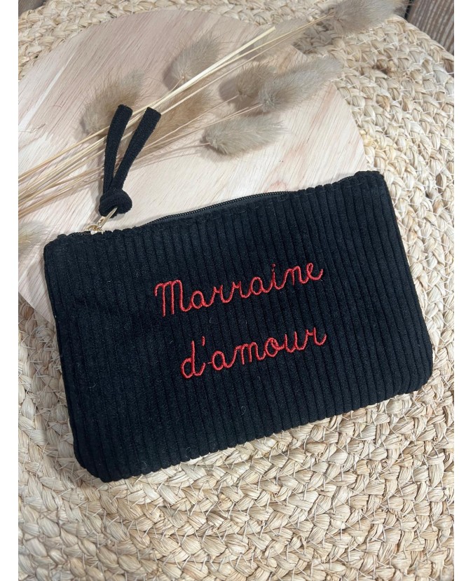 POCHETTE MARRAINE - NOIR