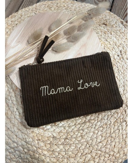 POCHETTE MAMA LOVE - CHOCO