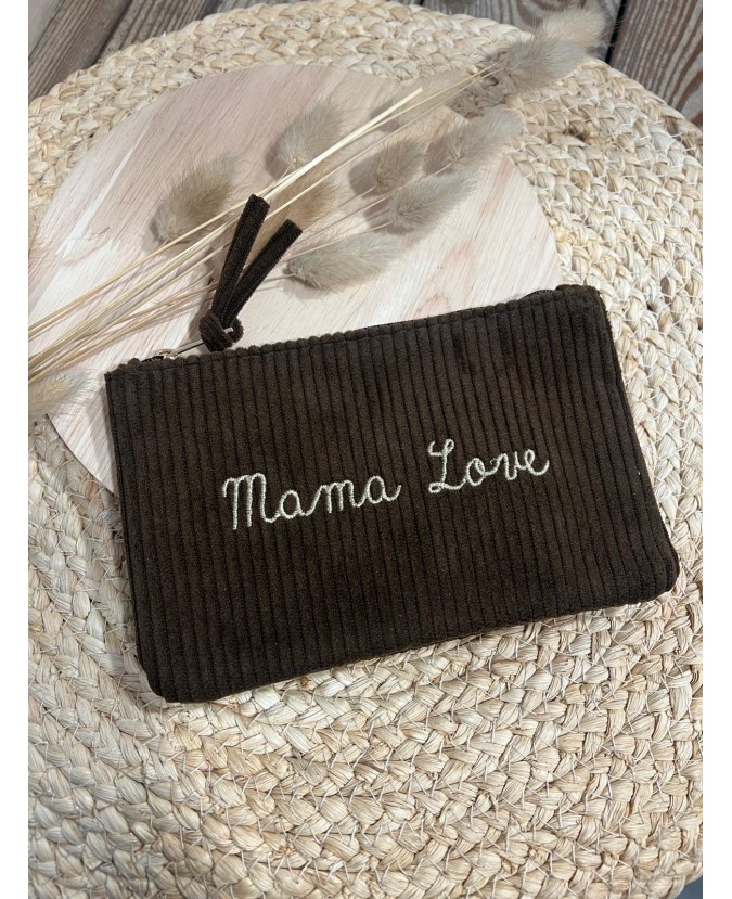 POCHETTE MAMA LOVE - CHOCO