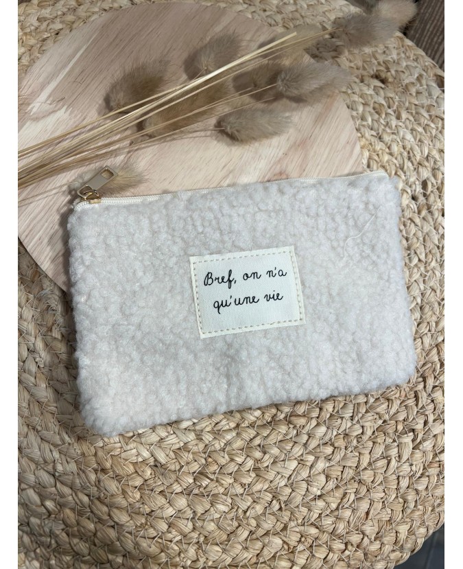 POCHETTE ON N'A QU'UNE VIE - ÉCRU