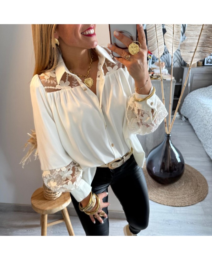 CHEMISE CLAYTON - ECRU