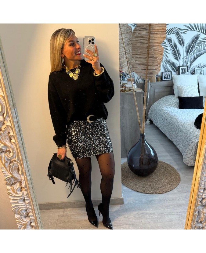 JUPE OLARIANE - NOIR