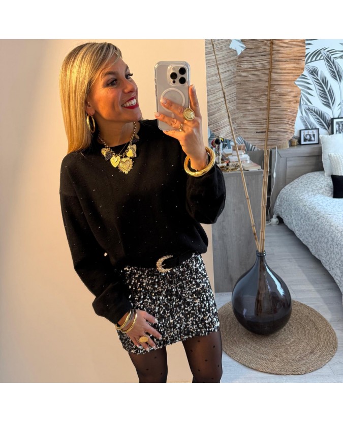 JUPE OLARIANE - NOIR