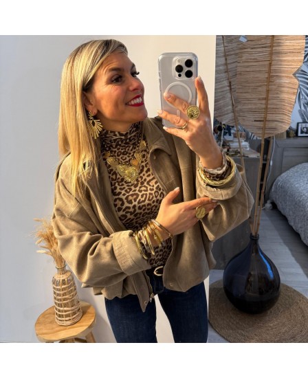 VESTE MINDY - TAUPE