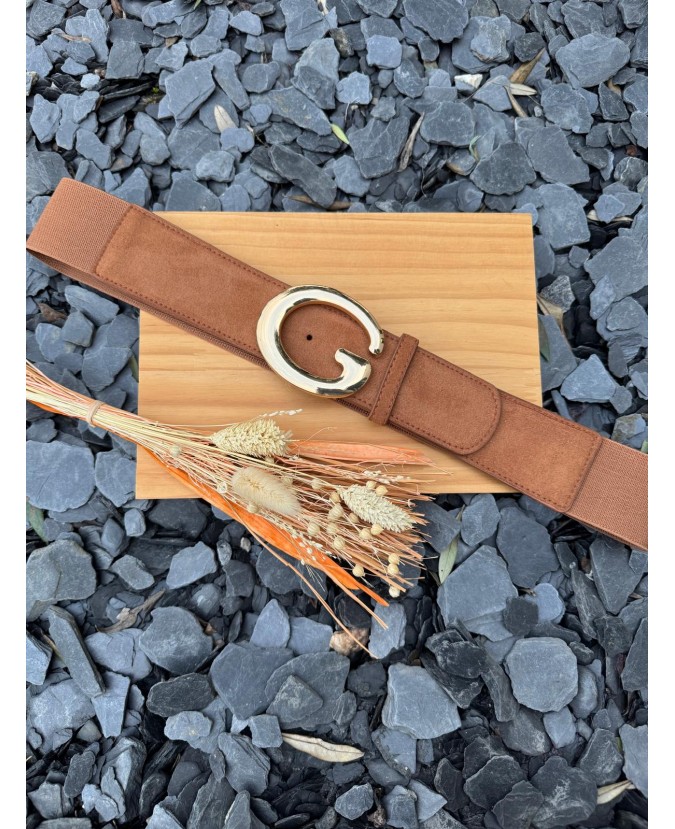 CEINTURE MONA PULPEUSE - CAMEL