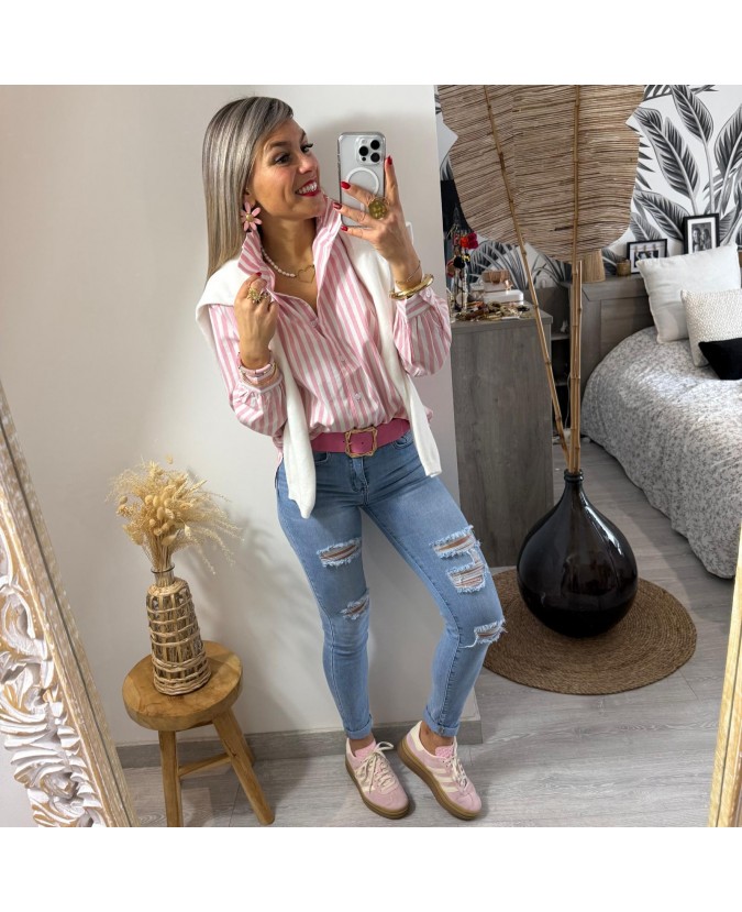 CHEMISE AIRELLE - ROSE