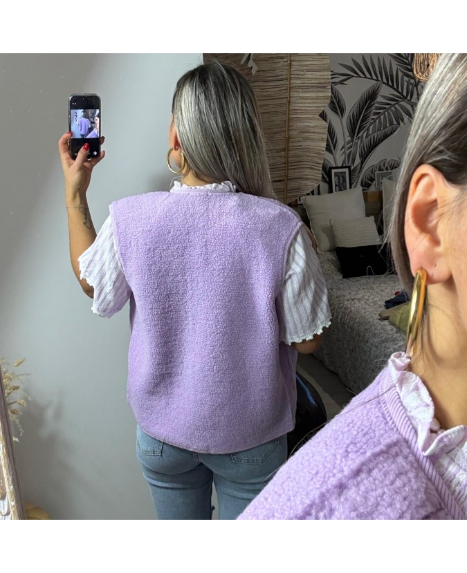 GILET CHRISTINE - LILA