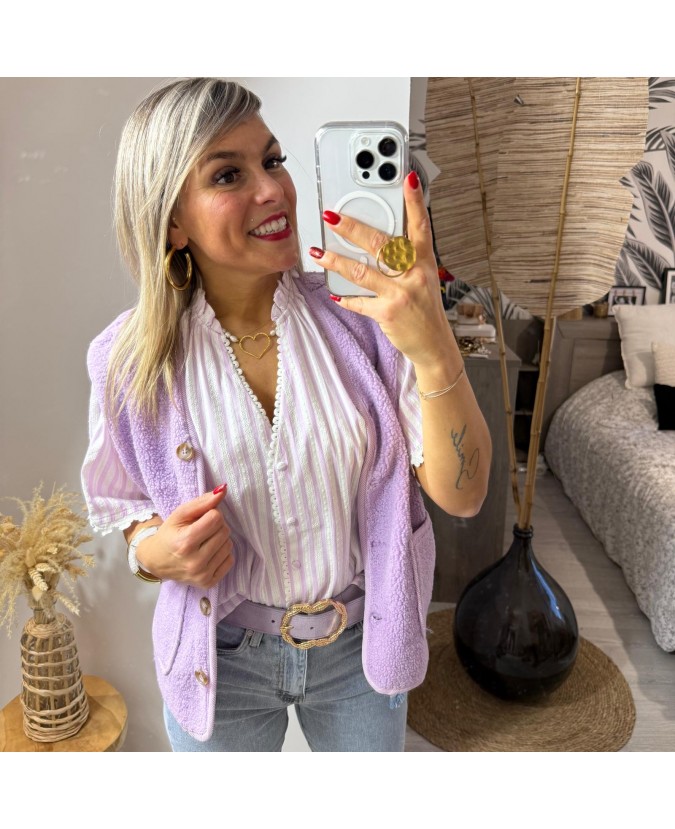 GILET CHRISTINE - LILA