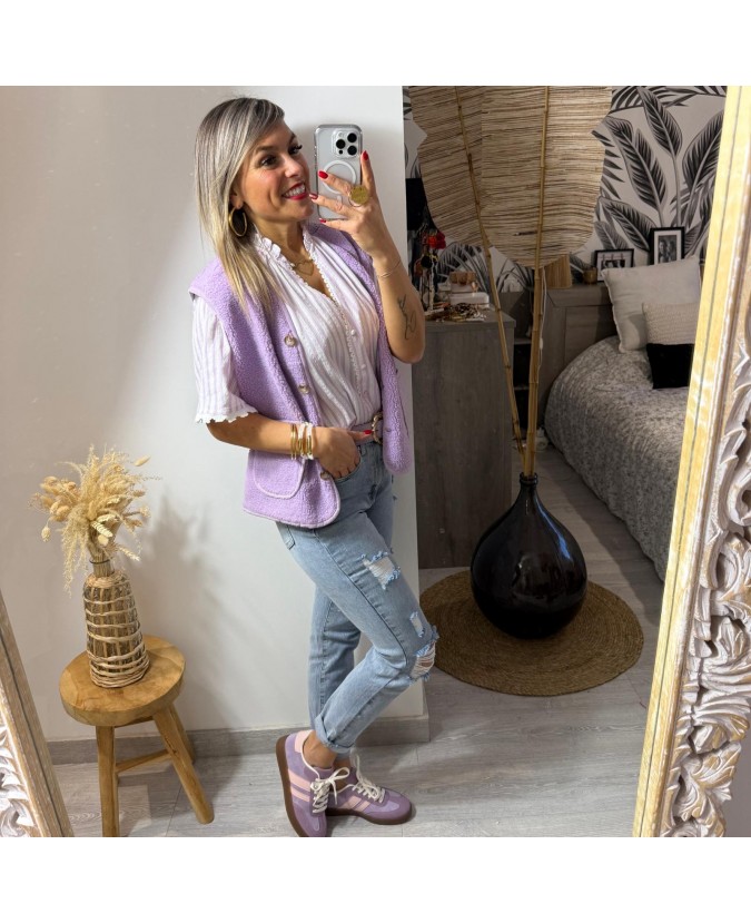 GILET CHRISTINE - LILA