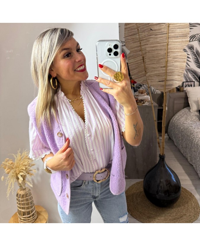 GILET CHRISTINE - LILA