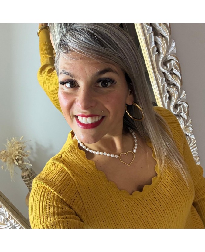 PULL AMELIE - MOUTARDE