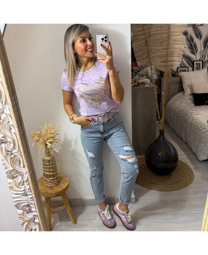 TEE SHIRT CLARENCE - LILAS