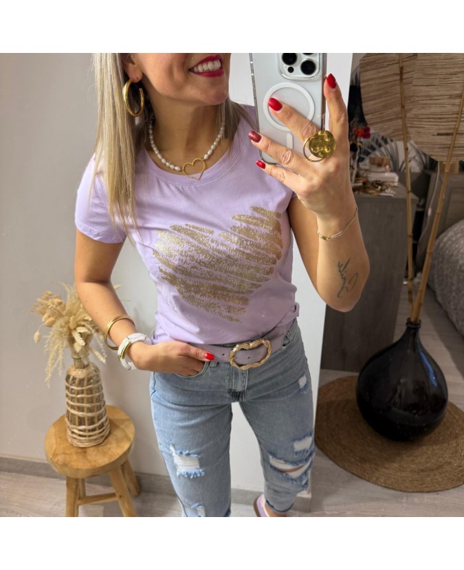 TEE SHIRT CLARENCE - LILAS