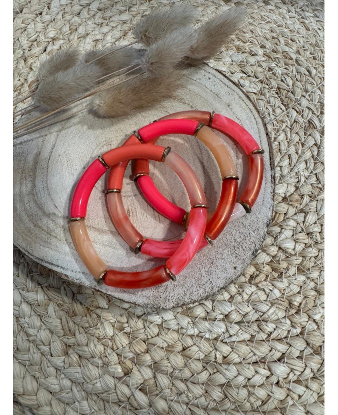 BRACELET WAFA - ROUGE/ROSE