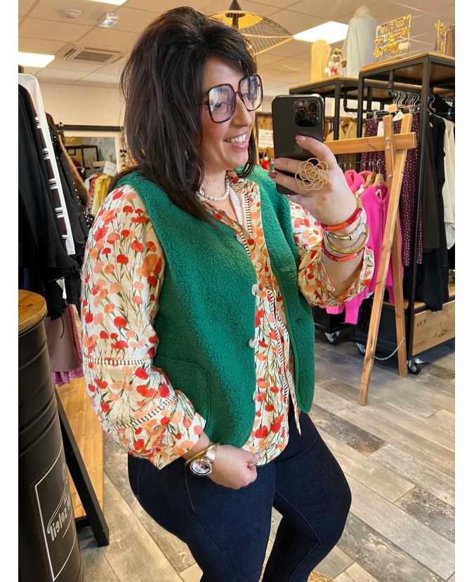 GILET FLORIA PULPEUSE - VERT