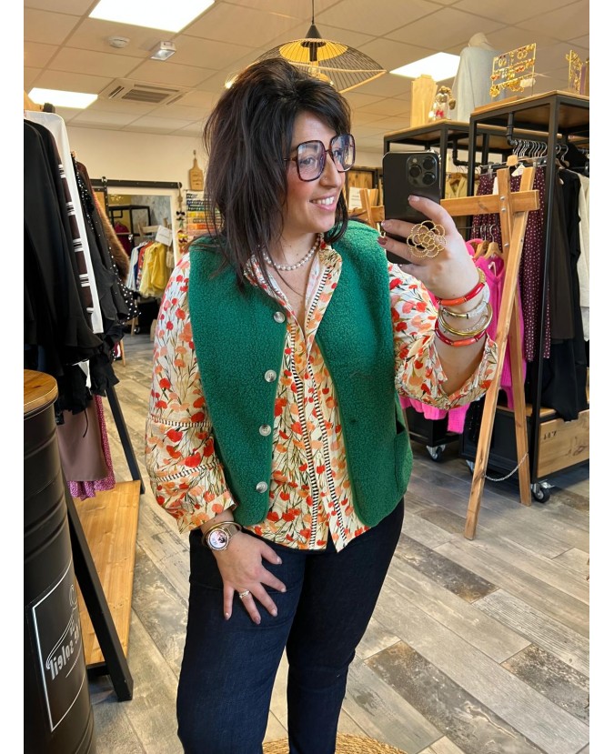 GILET FLORIA PULPEUSE - VERT