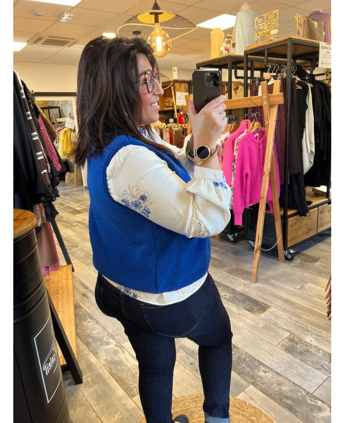 GILET FLORIA PULPEUSE - BLEU