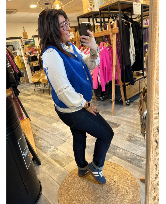 GILET FLORIA PULPEUSE - BLEU