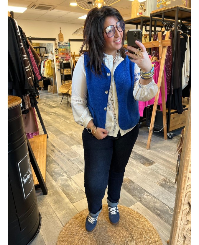 GILET FLORIA PULPEUSE - BLEU