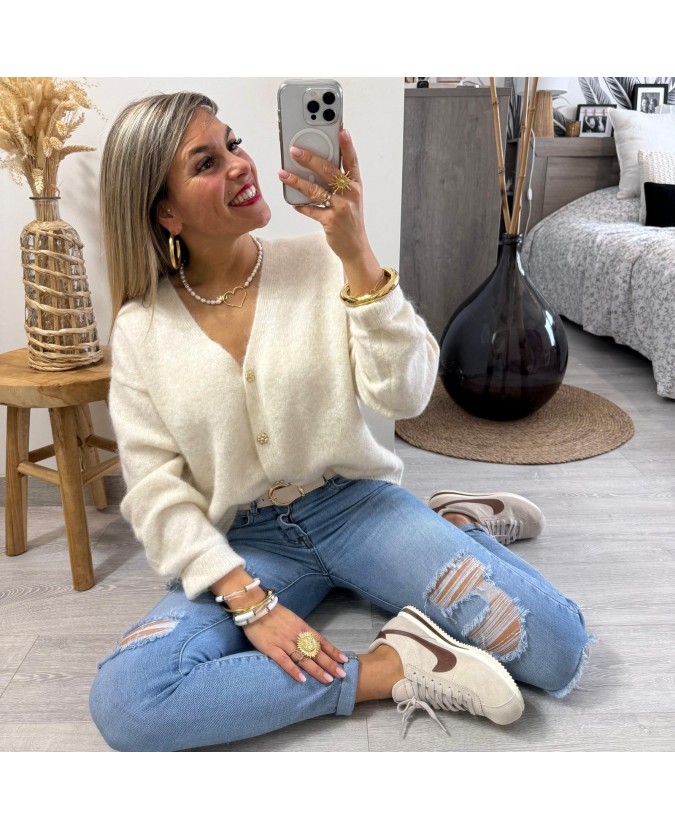 GILET CORALIE - ECRU