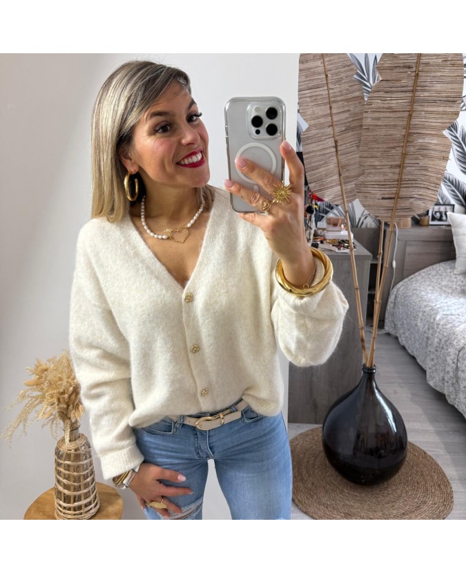 GILET CORALIE - ECRU