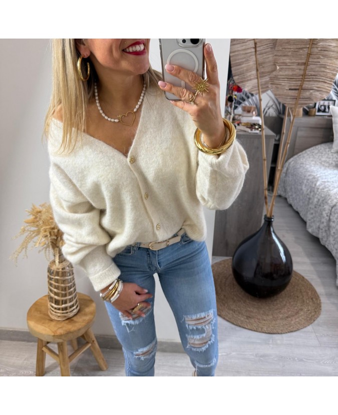 GILET CORALIE - ECRU