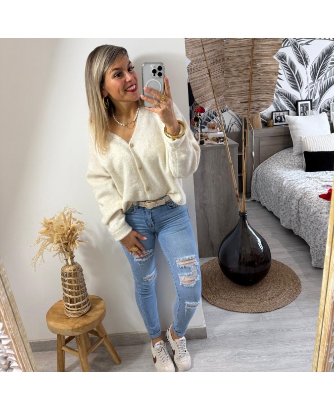 GILET CORALIE - ECRU