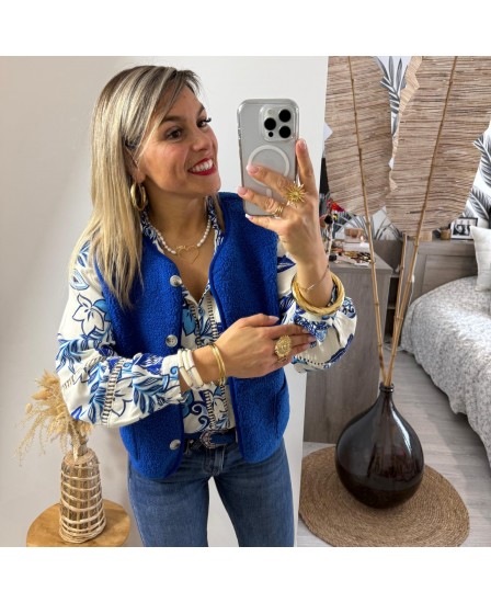 GILET FLORIA - BLEU