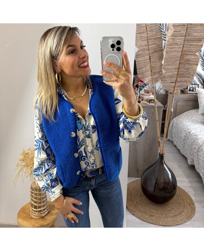 GILET FLORIA - BLEU