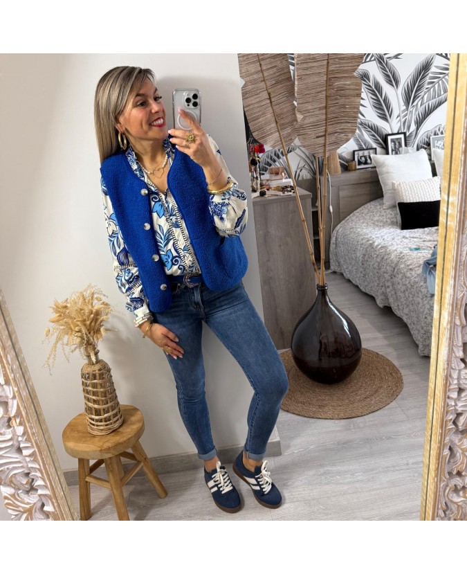 GILET FLORIA - BLEU