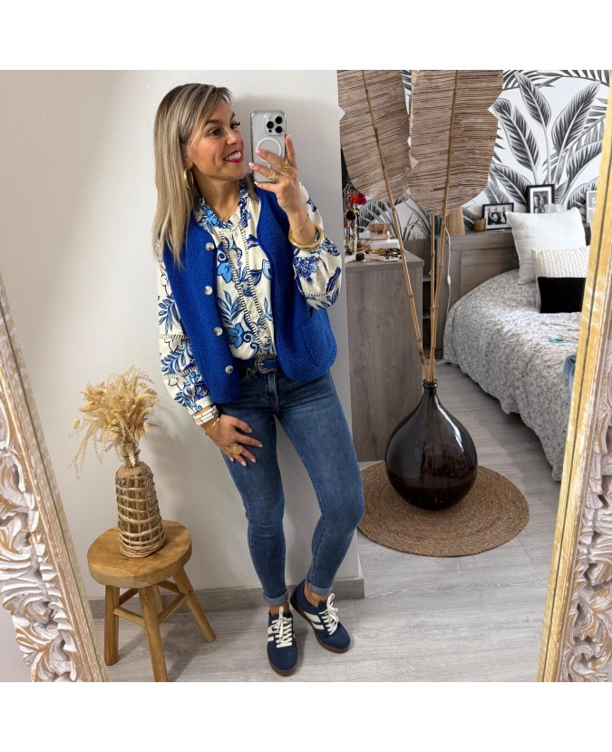 GILET FLORIA - BLEU