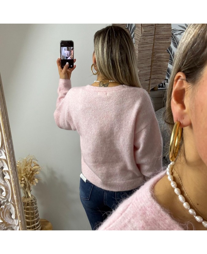 GILET CORALIE - ROSE