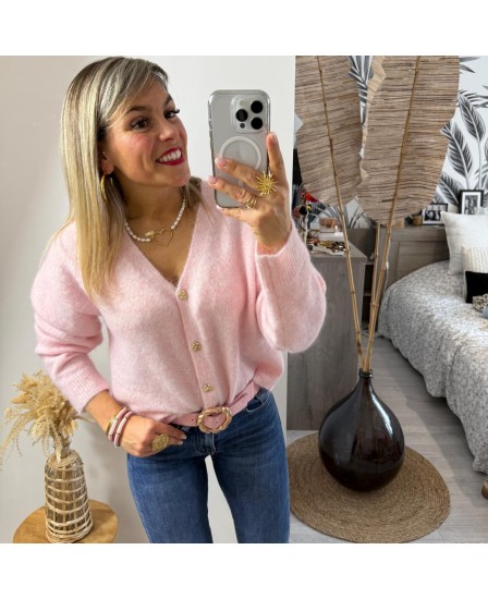 GILET CORALIE - ROSE